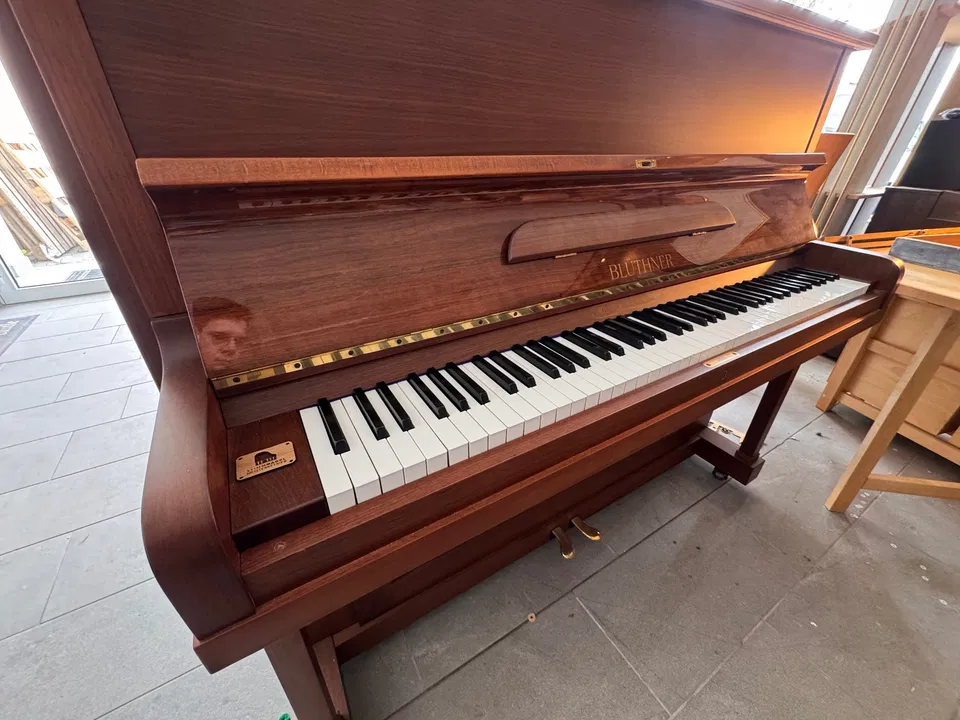 Blüthner Model A 124 built in 1935 (still) in walnut, completely overhauled. - Image 11 of 27