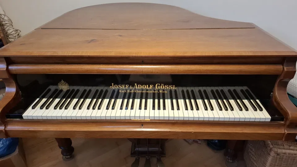 Storico pianoforte a coda viennese – Josef & Adolf Gössl – 168 cm - Immagine 1 di 6